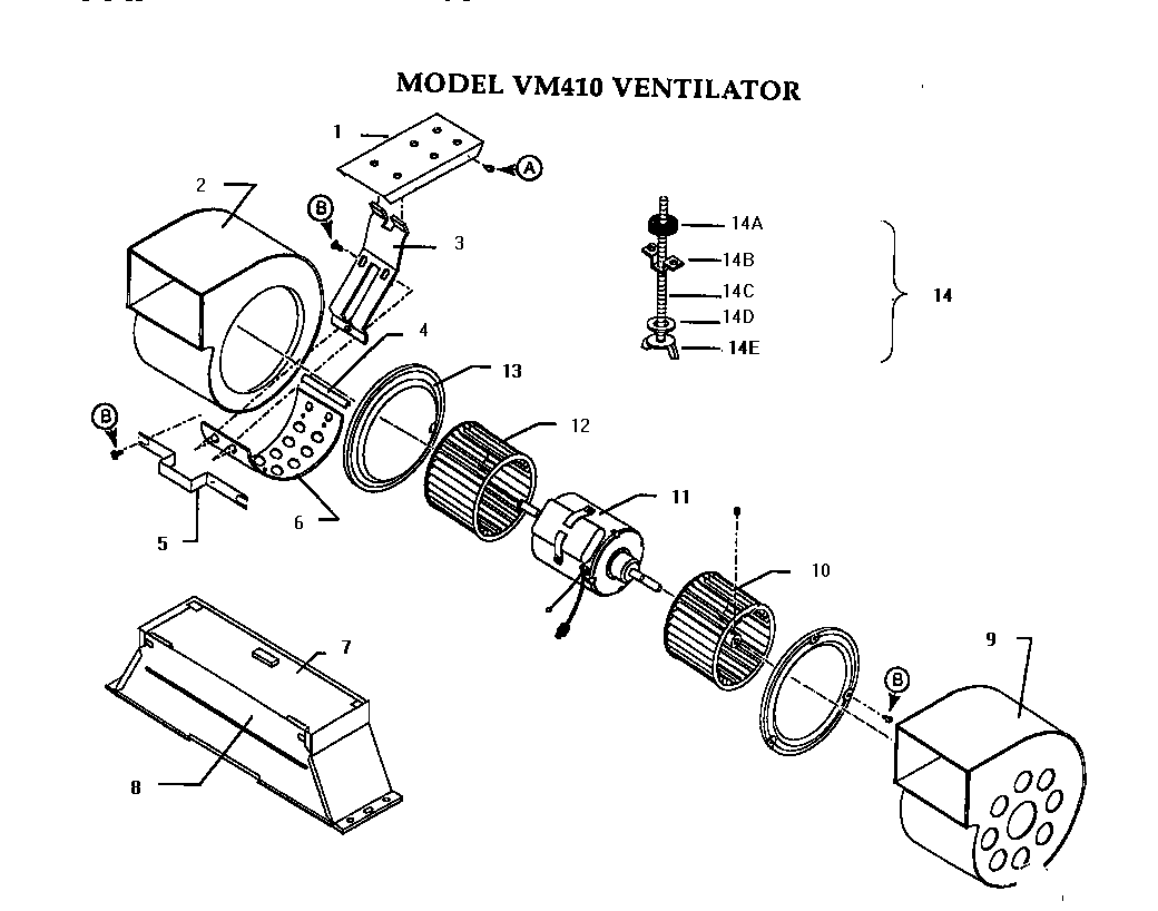 Model vm410 ventilator