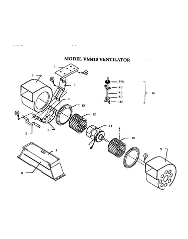 Model vm410 ventilator