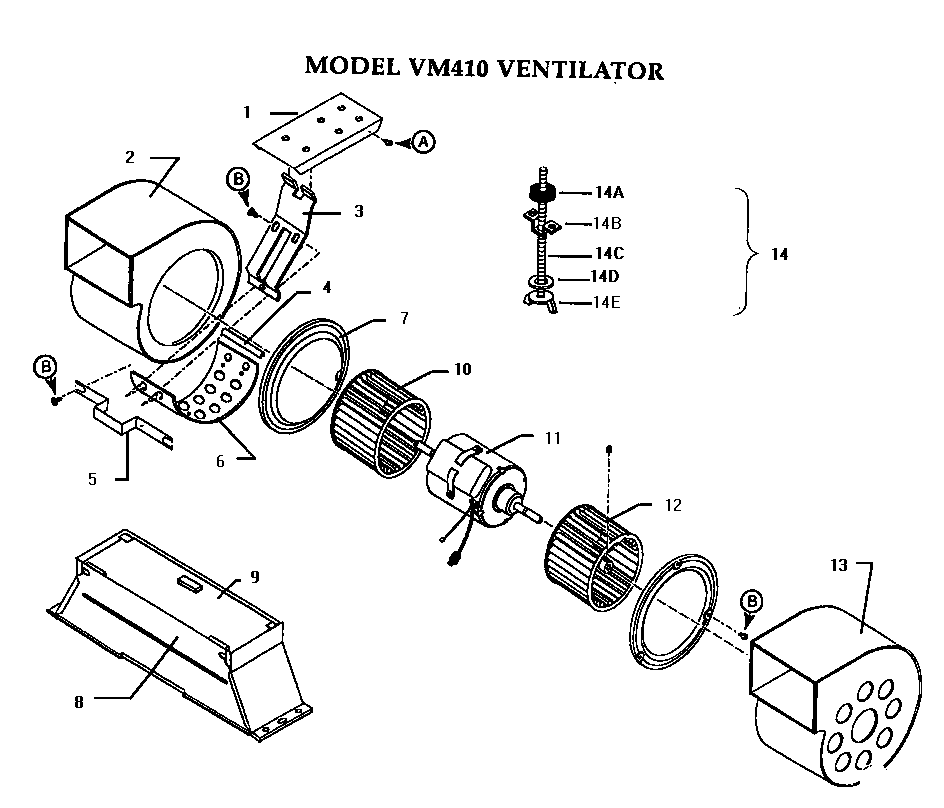 Model vm410 ventilator
