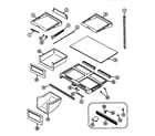Maytag MTF2155BRN shelves and accessories diagram