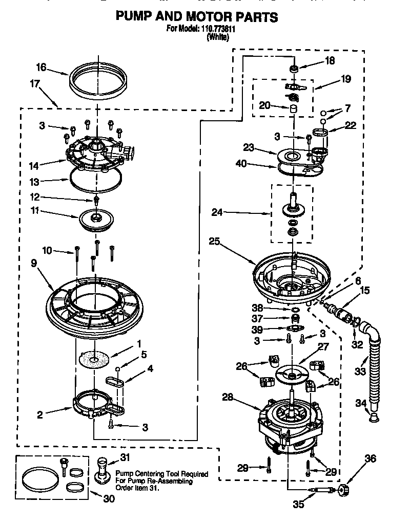 Pump and motor parts