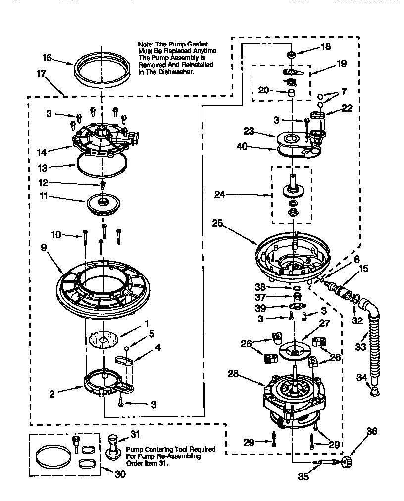 Pump and motor
