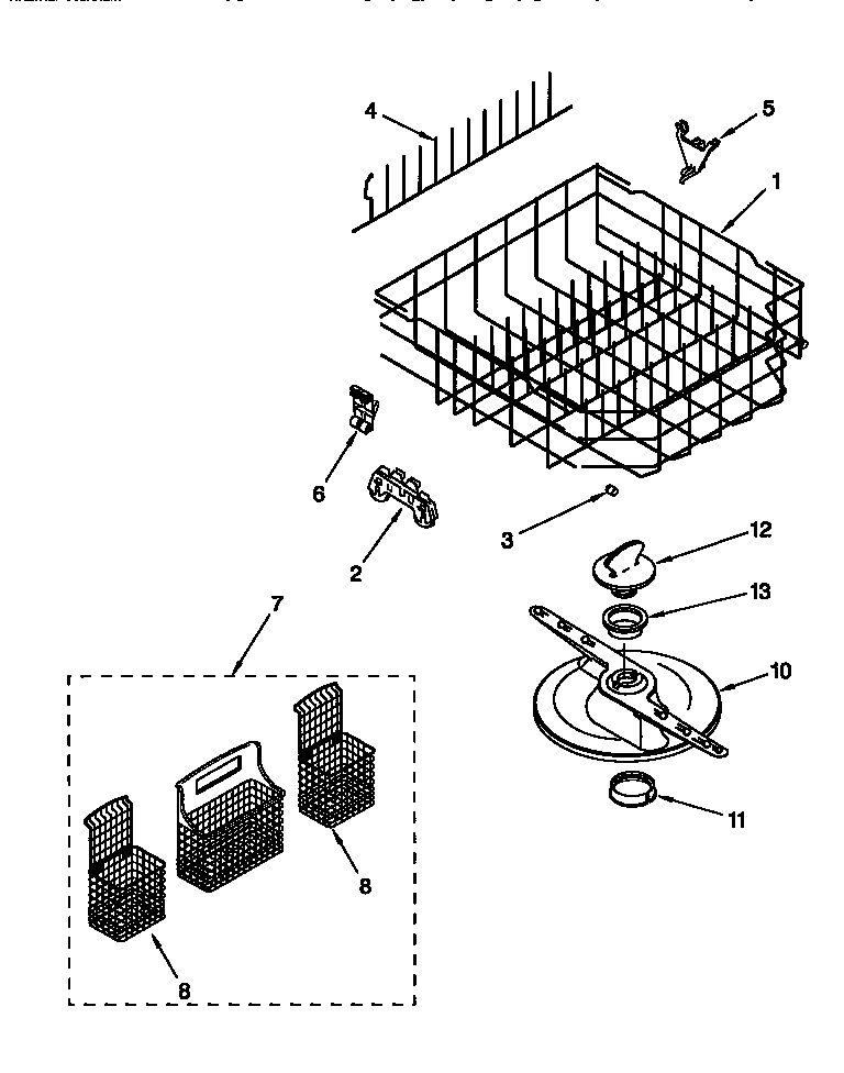 Lower dishrack