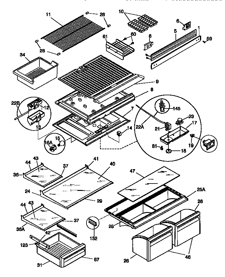 Shelves/controls