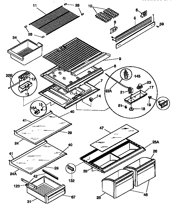 Shelves/controls