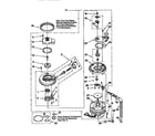 Whirlpool DU915QWDB6 pump and motor diagram