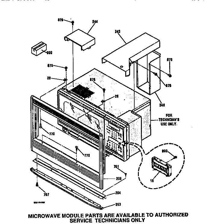 MICROWAVE ENCLOSURE SECTION