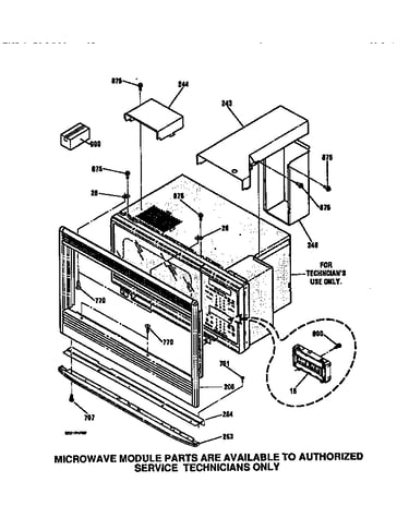 Microwave enclosure section