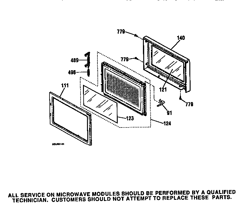 MICROWAVE DOOR SECTION