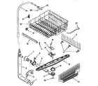 Kenmore 66516831790 upper dishrack and water feed diagram