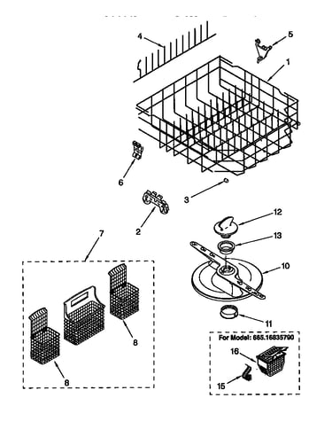 Lower dishrack
