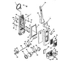 Kenmore 11638612890 dust compartment and motor parts diagram