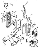 Dust compartment and motor parts