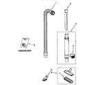 Kenmore 11638512890 hose and attachment parts diagram