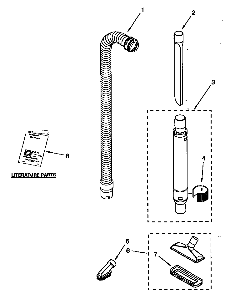 Hose and attachment parts