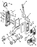 Dust compartment and motor parts