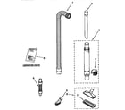 Kenmore 11638812890 hose and attachment parts diagram