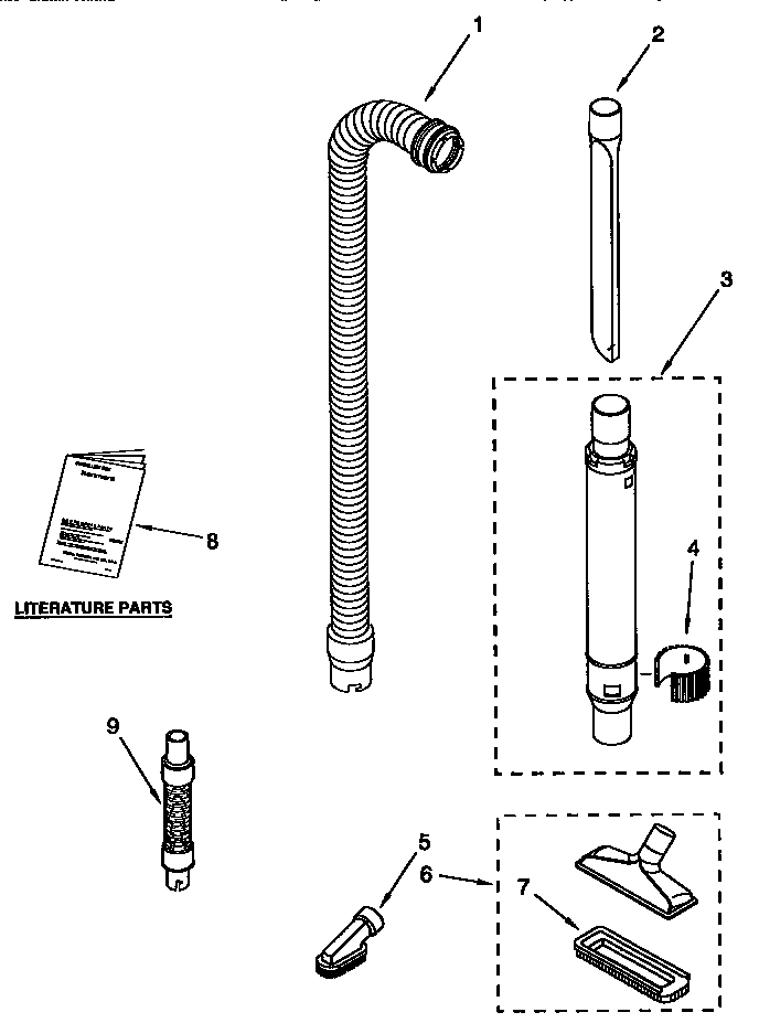 Hose and attachment parts