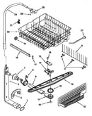 Upper dishrack and water feed