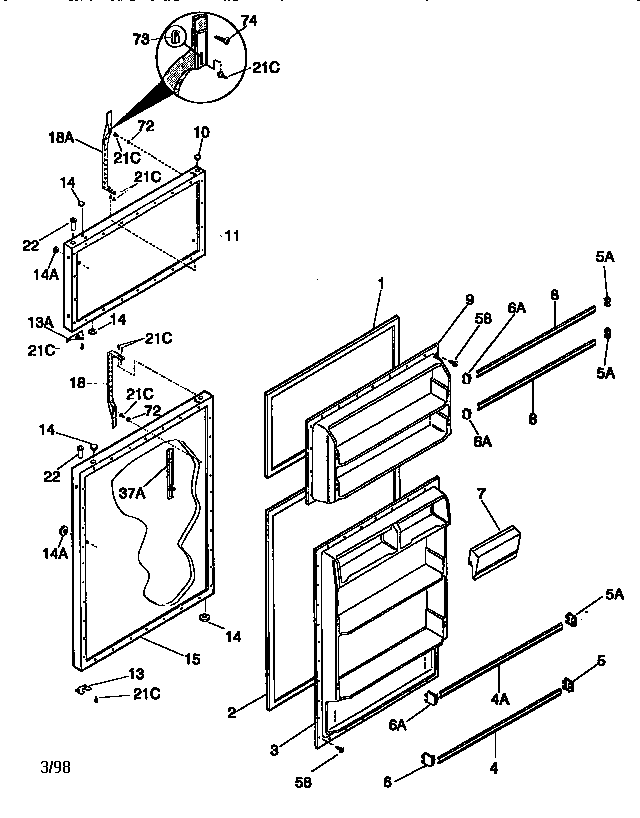 FRESH FOOD AND FREEZER DOORS