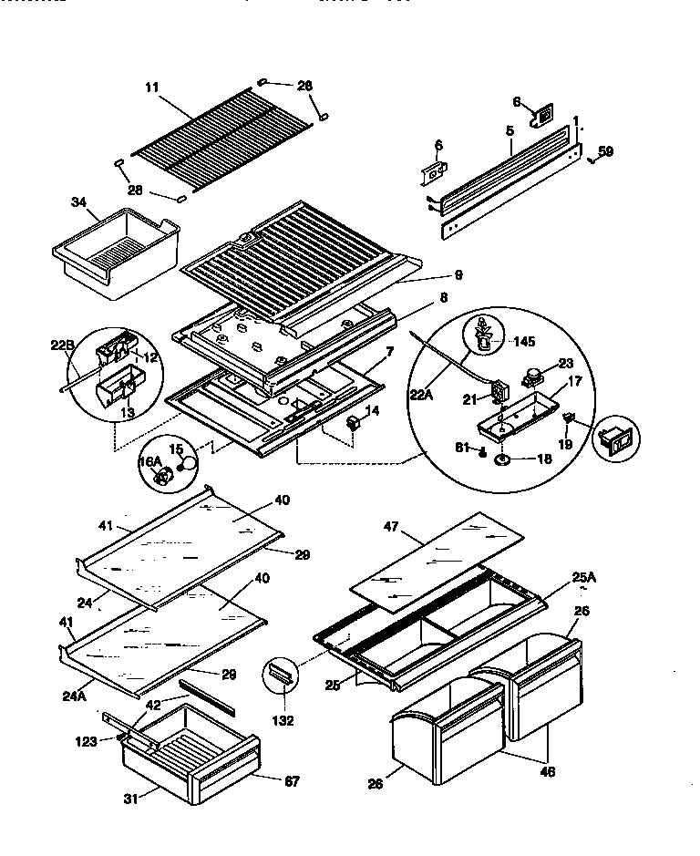 SHELVES AND ACCESSORIES