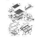Kenmore 25378135890 shelves and accessories diagram