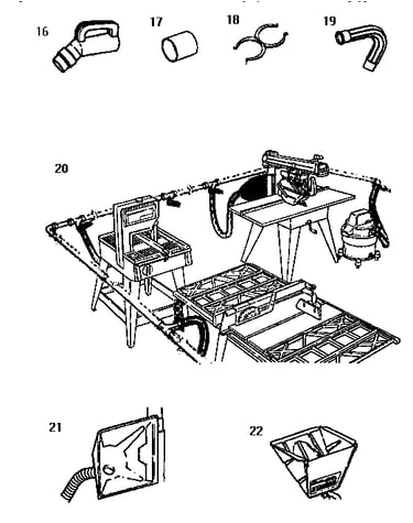 Accessories and sawdust collection series