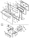 Oven door and storage door
