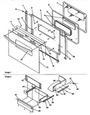 Oven door and storage door