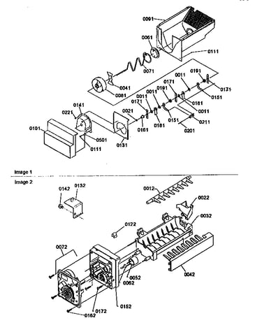 Ice bucket auger/ice maker