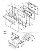 Oven door and storage door