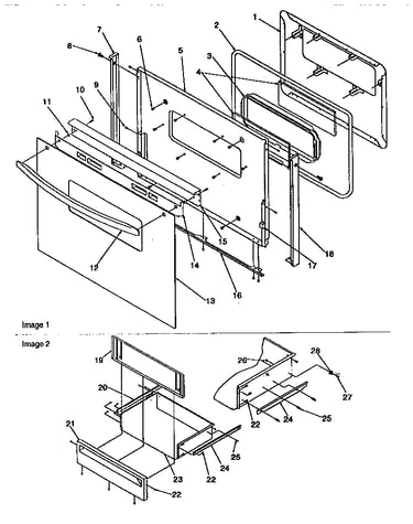 Oven door & storage door
