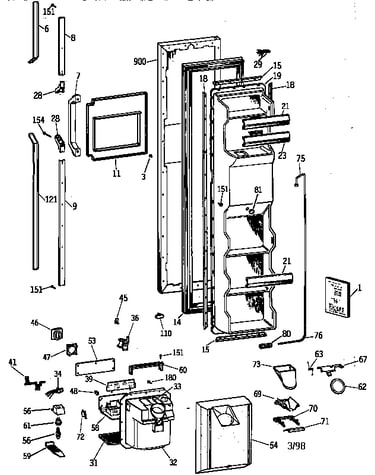 Freezer door