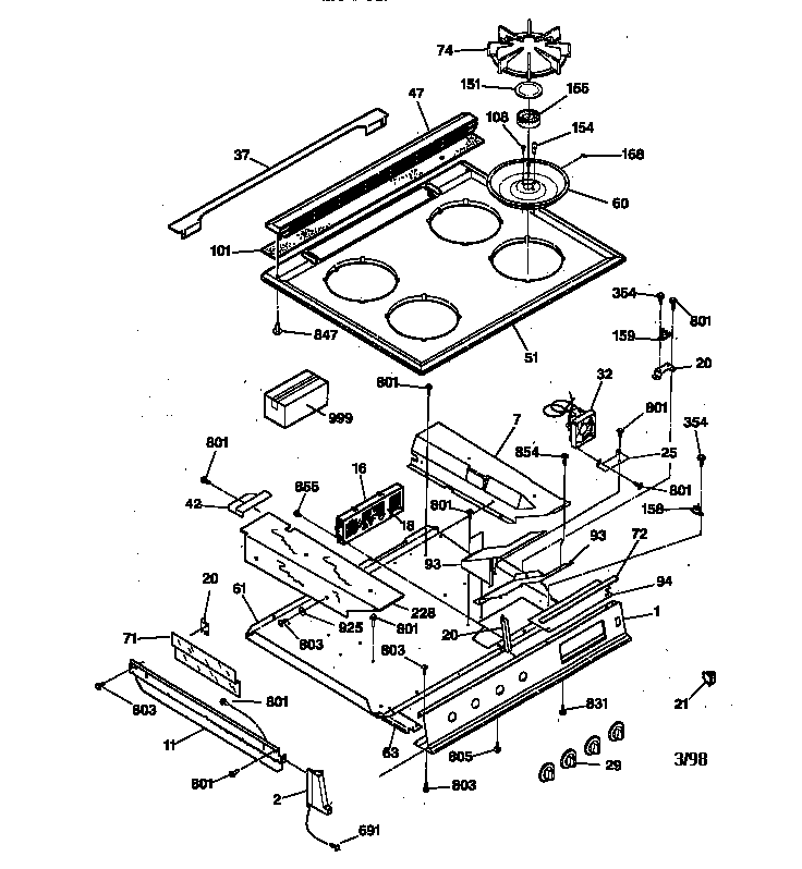 Control panel & cooktop