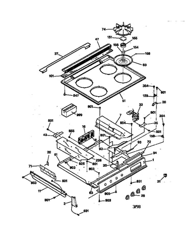Control panel & cooktop
