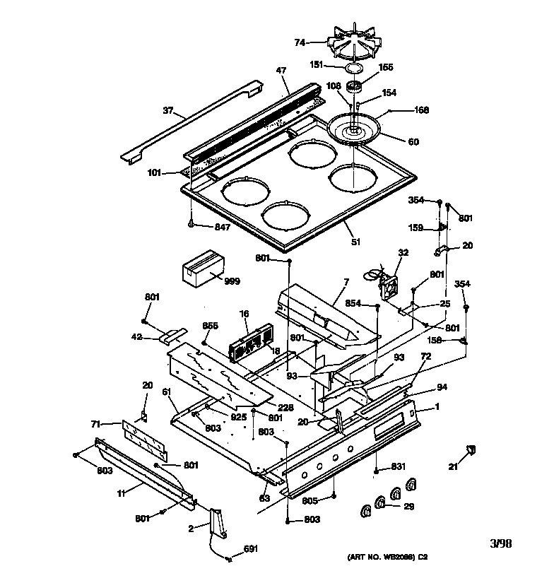 Control panel & cooktop