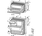 GE TBX14SIZGRWH doors diagram