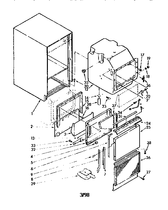 CABINET, LINER AND DOOR COMPONENTS