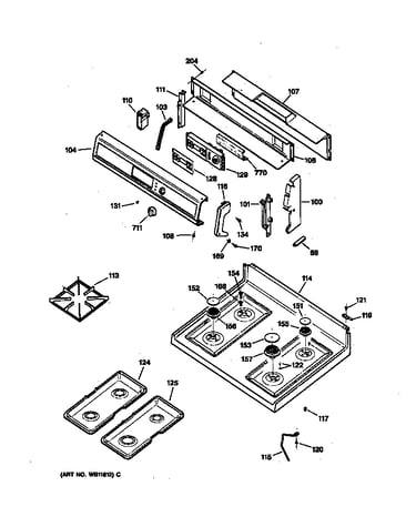 Control panel & cooktop