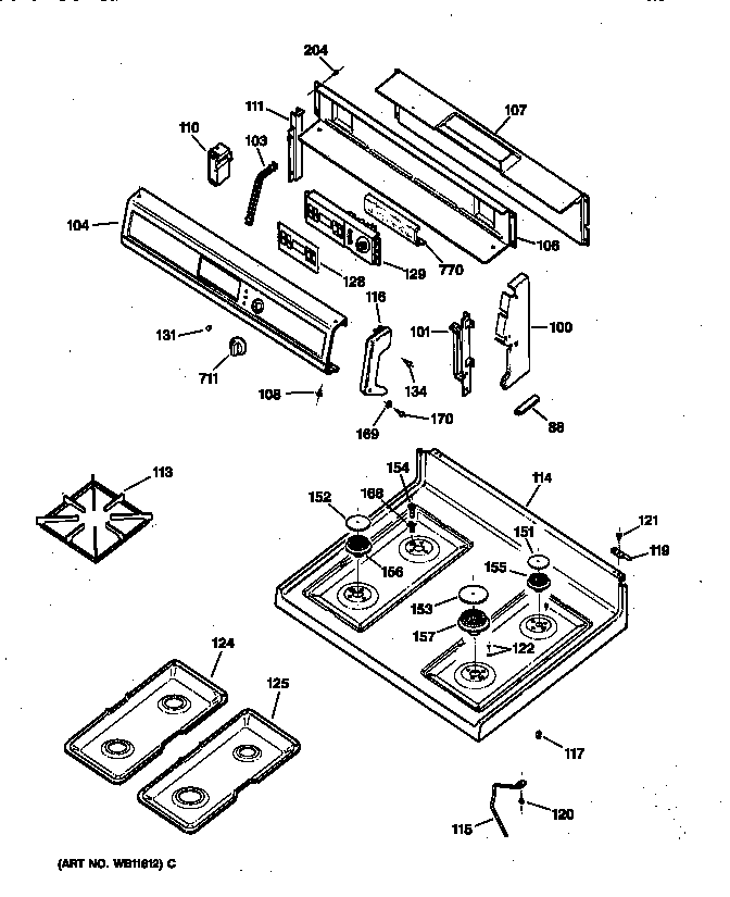 CONTROL PANEL & COOKTOP