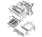 Kenmore 36273485890 door & drawer parts diagram