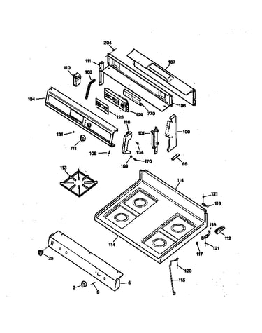 Control panel & cooktop