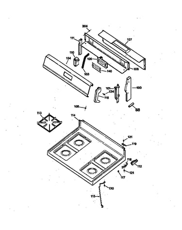 Control panel & cooktop