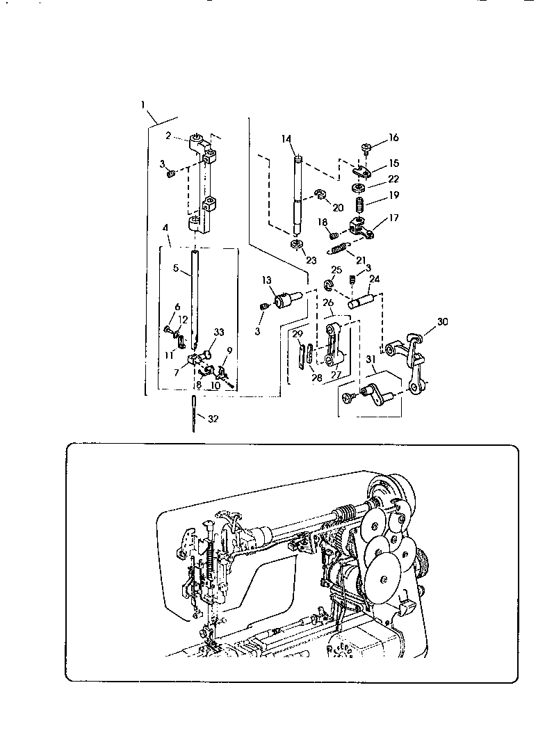 Needle bar unit