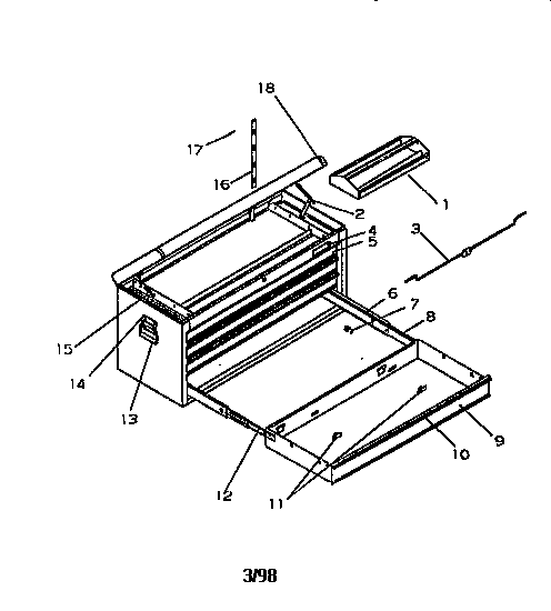 4 drawer ball bearing chest