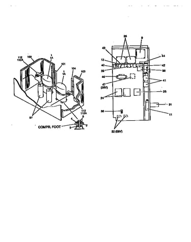 Compr. coil section/elect. box