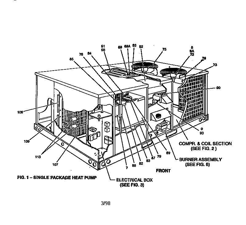 Single package heat pump