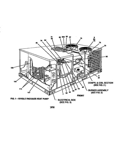 Single package heat pump