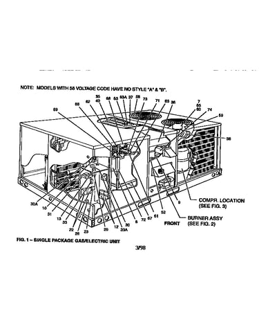 Single package gas/elec. unit