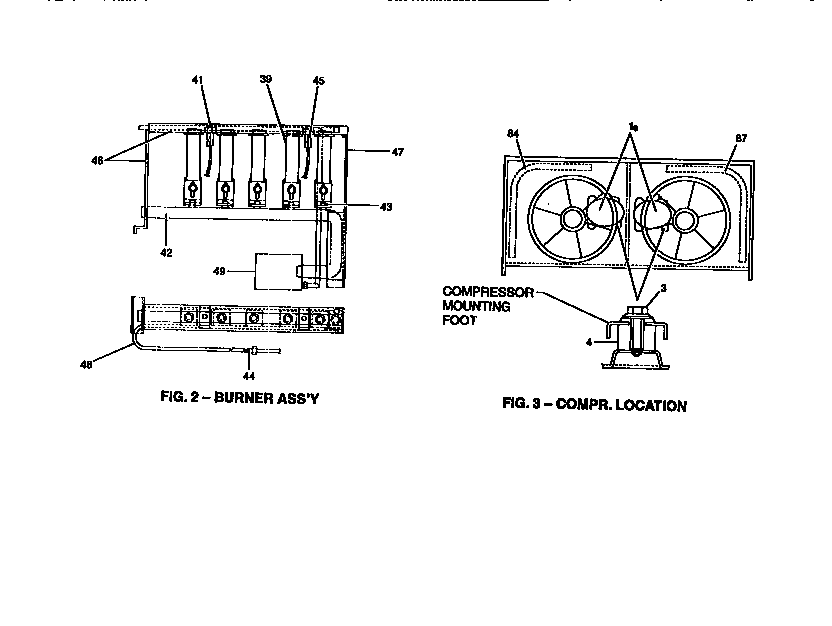 BURNER ASSEMBLY AND COMPRESSOR